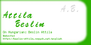 attila beslin business card